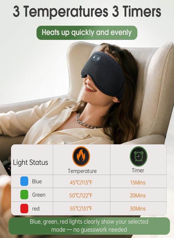 ProCIV Detachable Heated Eye Mask, Cordless Eye Mask for Dry Eyes & Puffiness, Algae Fiber Ultra-Soft Nose Bridge Light-Block for Deeper Sleep – Graphene Layer Warm Compress & Cold Pack,Travel Essentials - Image 2